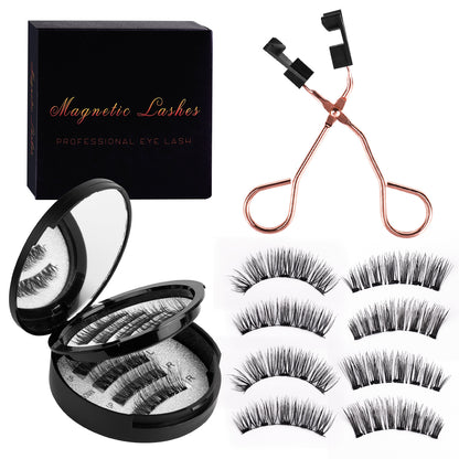 Magnetic Eyelashes Set - Eyelash Curlers with Eyebrow Kit Spiky Eyelash Cluster