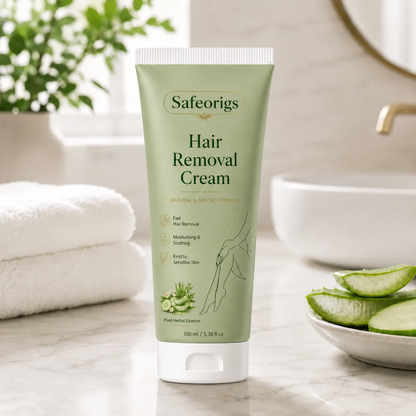 Safeorigs  Natural Gentle Hair Removal Cream | For Women & Men, Sensitive Skin