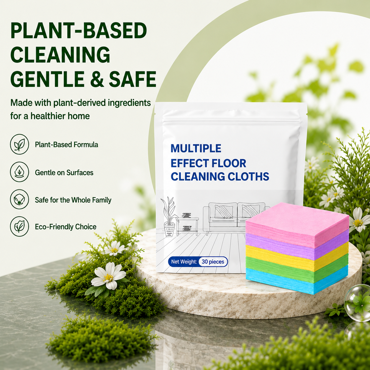 The Floor Cleaning Tablets Multi - functional in One Anti bacterial ·Deodorization · Maintenance