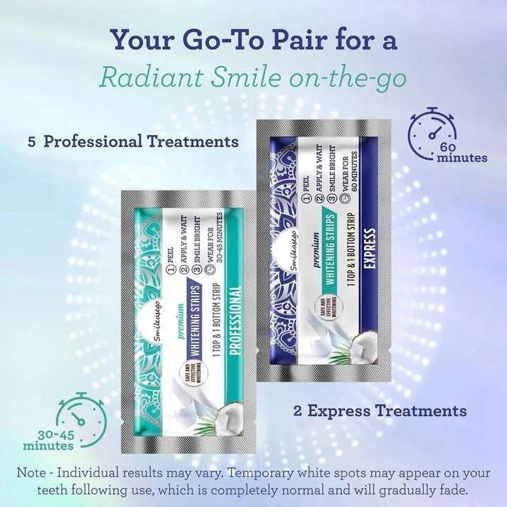 Smileasego Teeth Whitening Strips- Instant Clean Smile