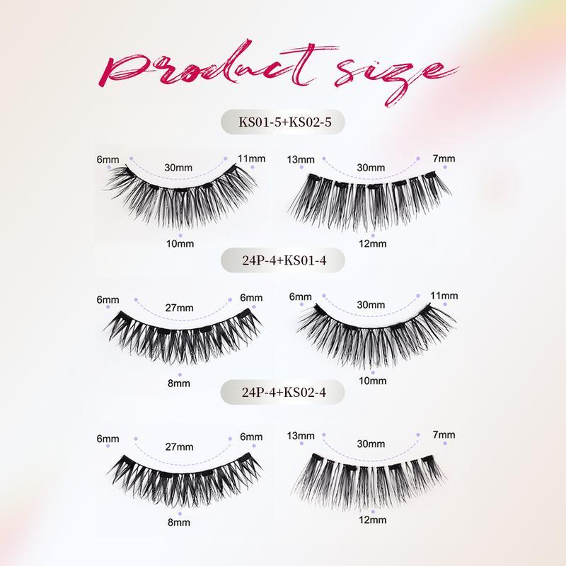 Magnetic Eyelashes Set - Eyelash Curlers with Eyebrow Kit Spiky Eyelash Cluster