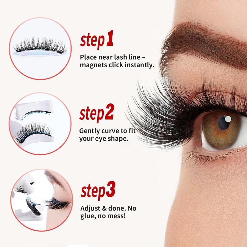 Magnetic Eyelashes Set - Eyelash Curlers with Eyebrow Kit Spiky Eyelash Cluster