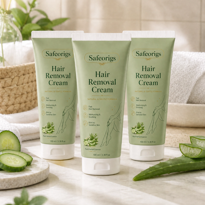 Safeorigs  Natural Gentle Hair Removal Cream | For Women & Men, Sensitive Skin